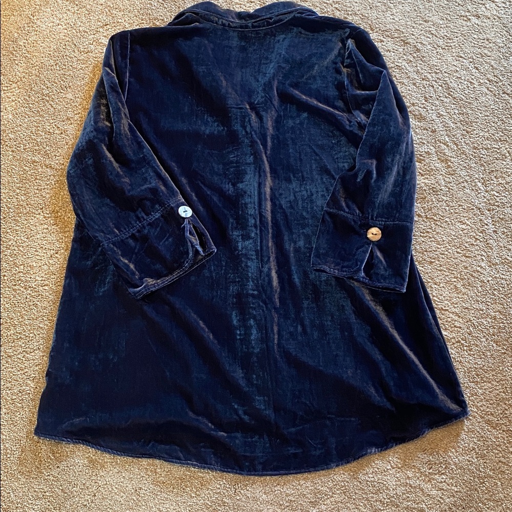 Habitat THE "PARTY" SHIRT Velvet True Blue Size SMALL - Picture 11 of 11